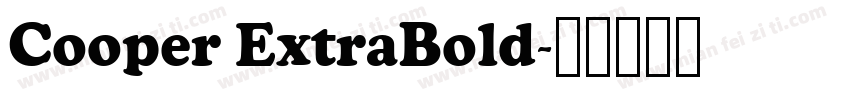 Cooper ExtraBold字体转换